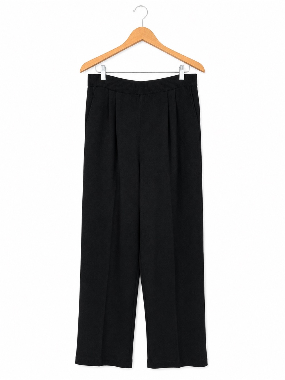 St. John Collection Santana Knit Black Pleated Pocket Pants Size 16